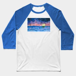 Roiling Waves by the Sea at Sunset Baseball T-Shirt